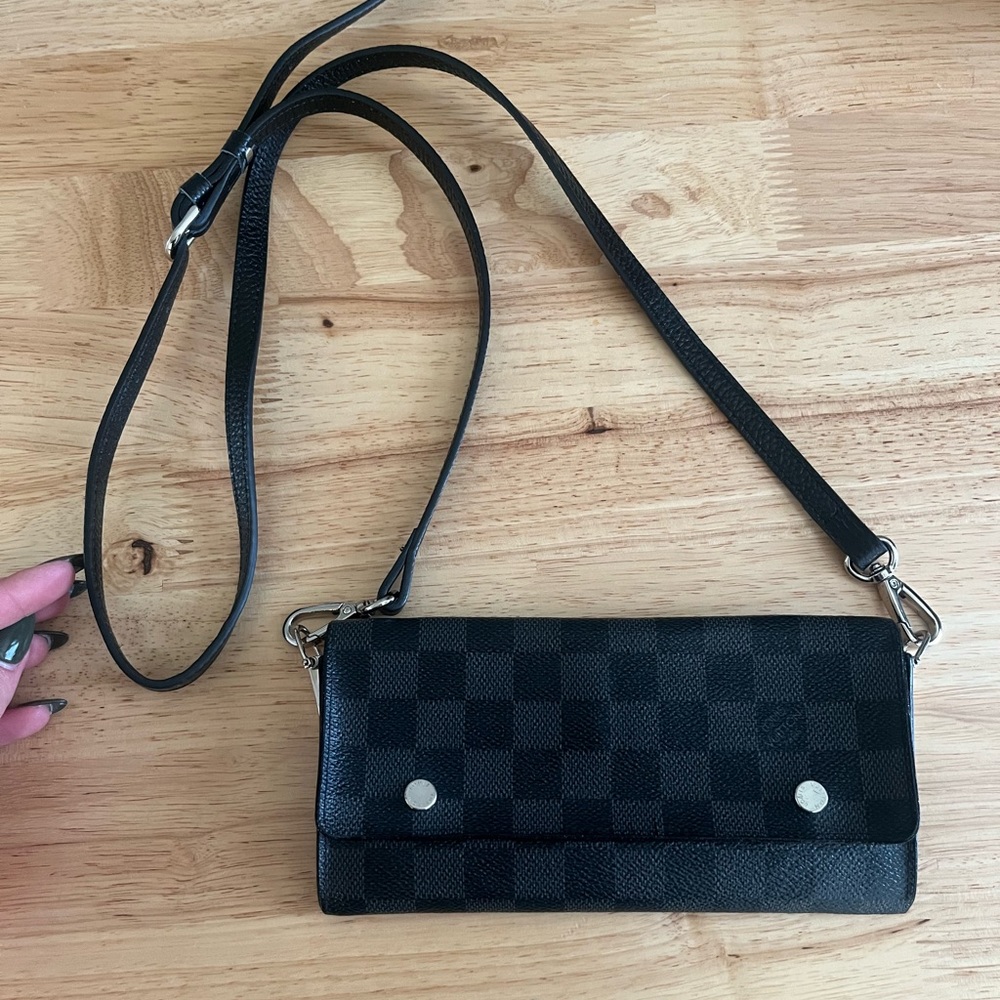 Authentic Louis Vuitton Long Wallet Porte Feuille Accordion Damier Crossbody